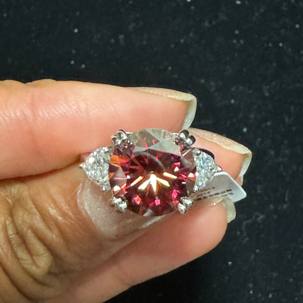 3-stone Moissanite ring - Picture 2 of 5